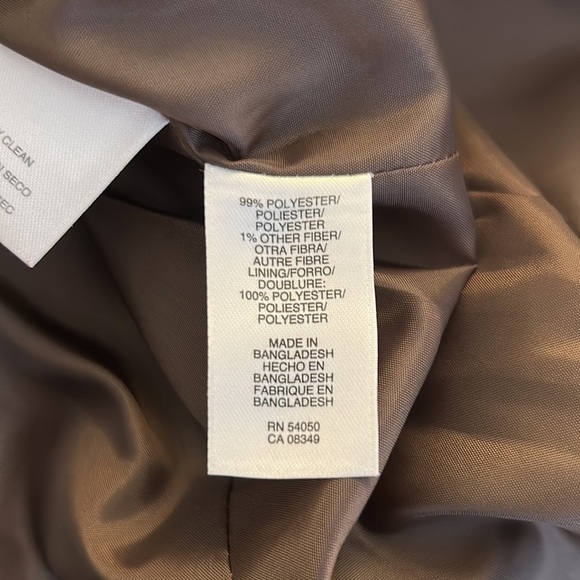 Jones Studio Brown Micro Chevron Print Three Button Blazer Size 4 - Picture 6 of 6